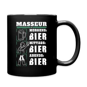 Mon quotidien de masseur - Mug uni - noir - Droite