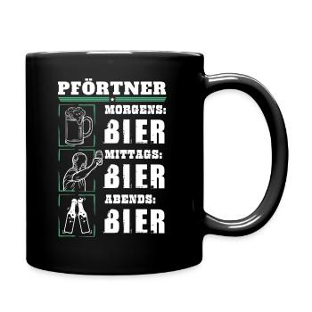 My daily routine as a doorman - Full Colour Mug - black - Right