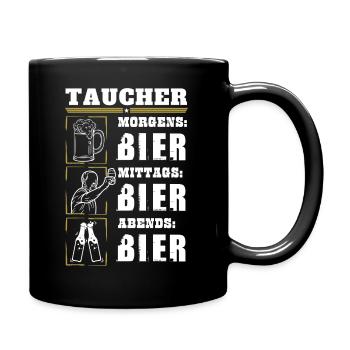 My daily routine as a diver - Full Colour Mug - black - Right