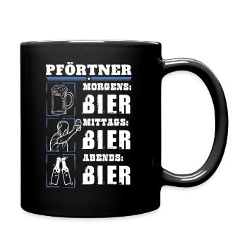 My daily routine as a doorman - Full Colour Mug - black - Right