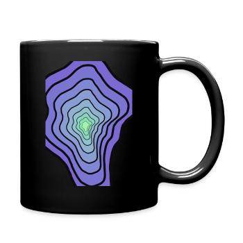 3D Design lila - Tasse einfarbig - Schwarz - Rechts