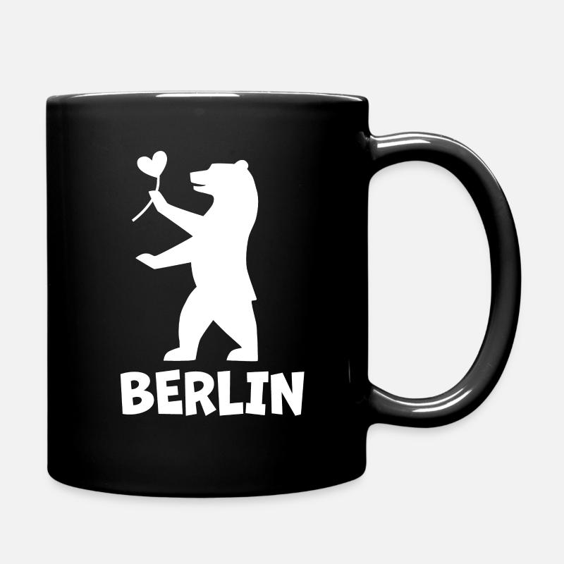 Berlin Bär - Tasse einfarbig - Schwarz