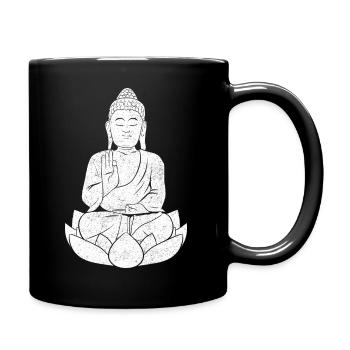 Buddha Monk Namaste Buddhism I Gift - Full Colour Mug - black - Right