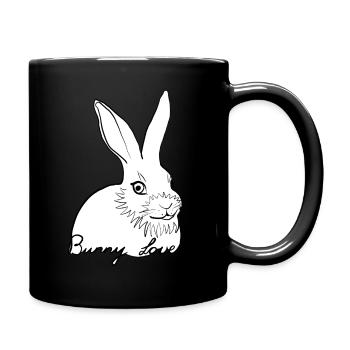 Amour de lapin - Mug uni - noir - Droite