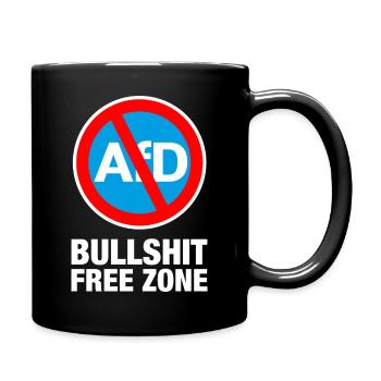 AFD BULLSHIT FREE ZONE - Tasse einfarbig - Schwarz - Rechts