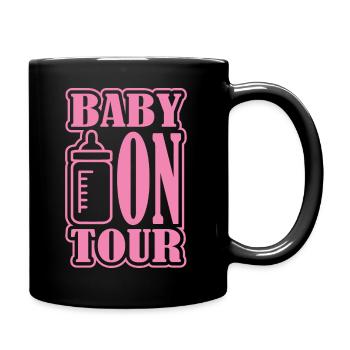 Baby on Tour - Tasse einfarbig - Schwarz - Rechts