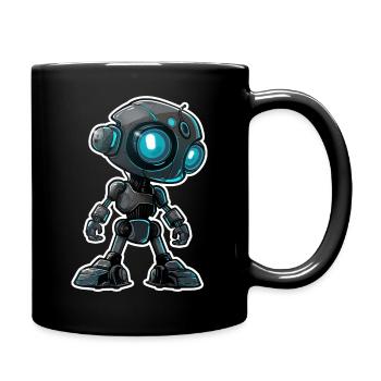 Roboter - Tasse einfarbig - Schwarz - Rechts