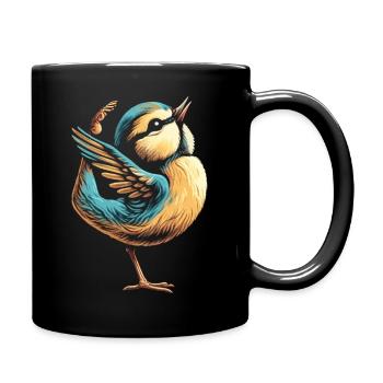 Birb Yoga - Funny Gift for Yoga and Bird - Full Colour Mug - black - Right