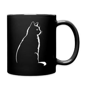 Chat, Motif De Chat - Mug uni - noir - Droite