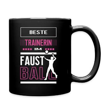Beste Faustball Trainerin Faustballtrainerin Spiel - Tasse einfarbig - Schwarz - Rechts