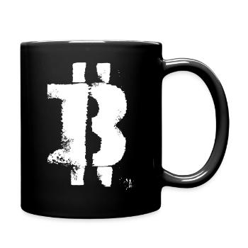 B For Bitcoin White - Full Colour Mug - black - Right