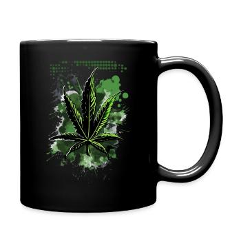 Cannabis Freigabe Weed - Tasse einfarbig - Schwarz - Rechts
