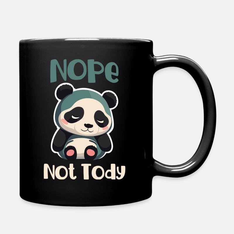 Non, pas aujourd’hui, Panda endormi - Mug uni - noir