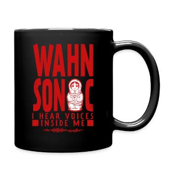 I hear voices inside me - Tasse einfarbig - Schwarz - Rechts