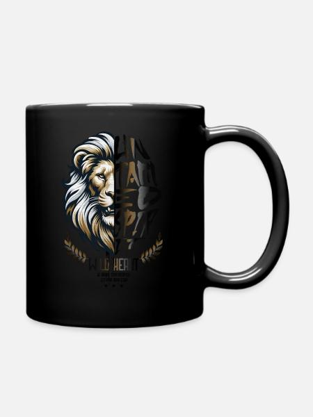 "Untamend Lion" - Full Colour Mug - black