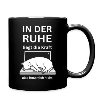 sleeping cat - Full Colour Mug - black - Right
