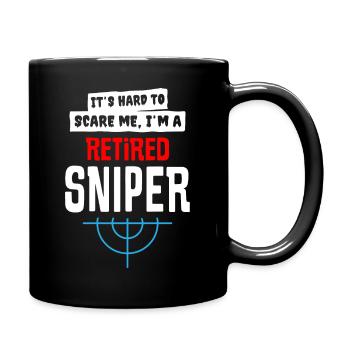 C’est difficile de me faire peur Je suis un tireur d’élite à la retraite - Mug uni - noir - Droite