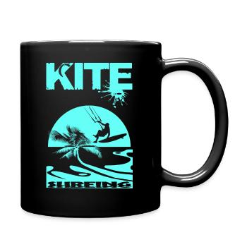 Kitesurfing - Full Colour Mug - black - Right