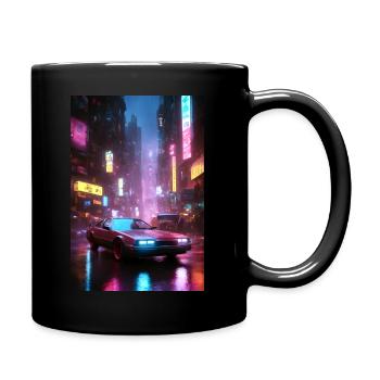 Cyberpunk-Oldtimer - Tasse einfarbig - Schwarz - Rechts