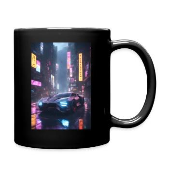 Cyberpunk Futuristic Car - Full Colour Mug - black - Right
