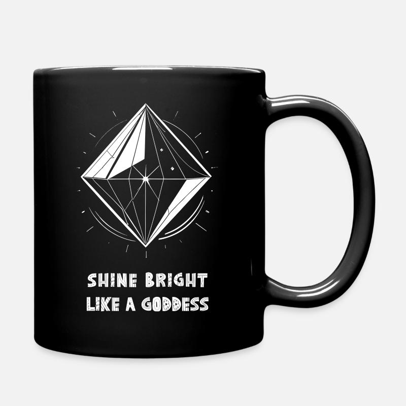 SHINE BRIGHT LIKE A GODDESS - Full Colour Mug - black