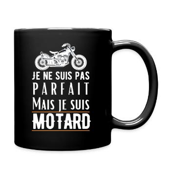 Logo phrase humour de motards - Mug uni - noir - Droite
