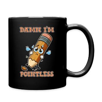 Damn I'm pointless - Full Colour Mug - black - Right