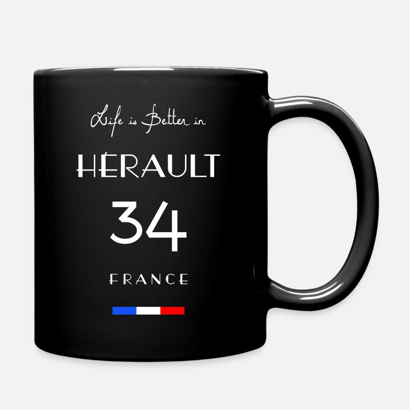 Leben im HÉRAULT Nummer 34, Okzitanien, Frankreich - Tasse einfarbig - Schwarz