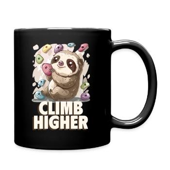 Sloth Climb - Tasse einfarbig - Schwarz - Rechts