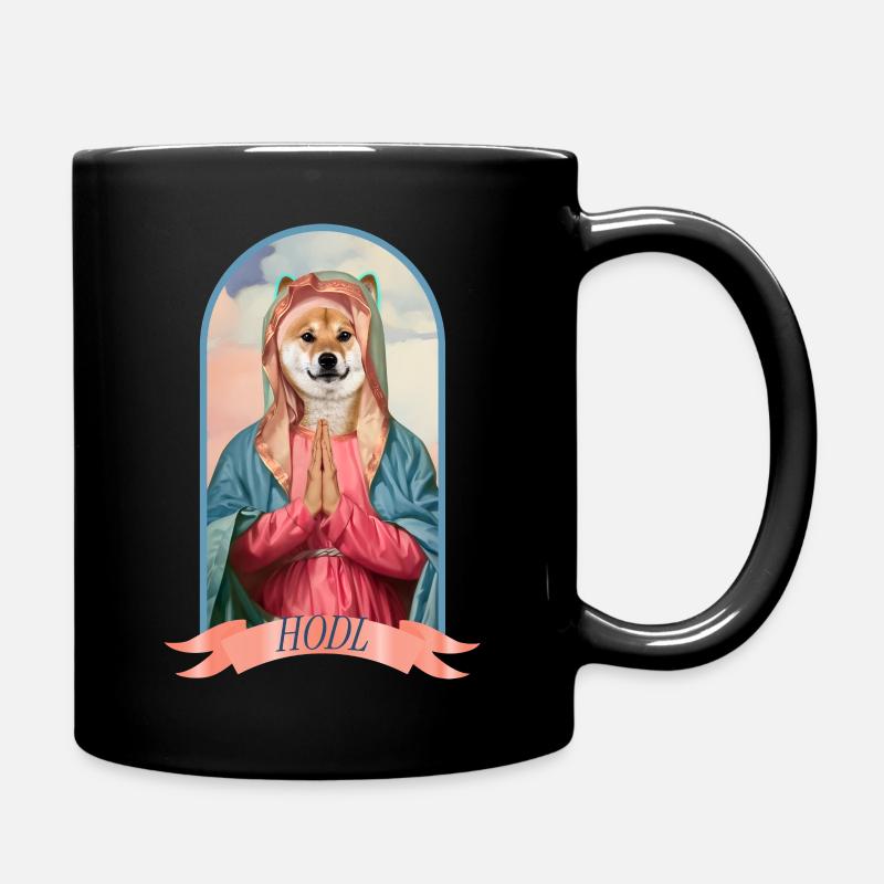Praying for memecoins - Tasse einfarbig - Schwarz