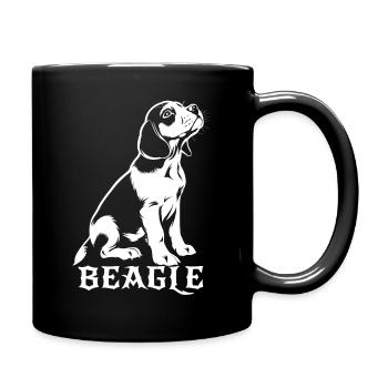 Beagle Dog Breed Dog Bestseller Peanuts - Full Colour Mug - black - Right