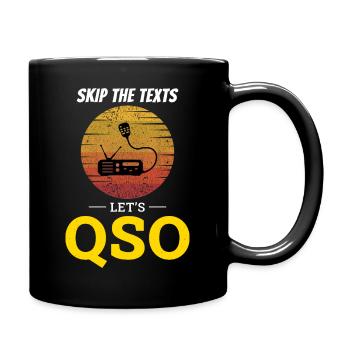 Amateur Ham Radio Operator Radio Waves Frequency - Full Colour Mug - black - Right