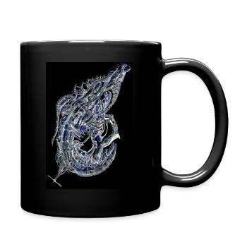 Alien prawn ink art - Full Colour Mug - black - Right
