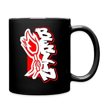 Berlin Pyro - Tasse einfarbig - Schwarz - Rechts