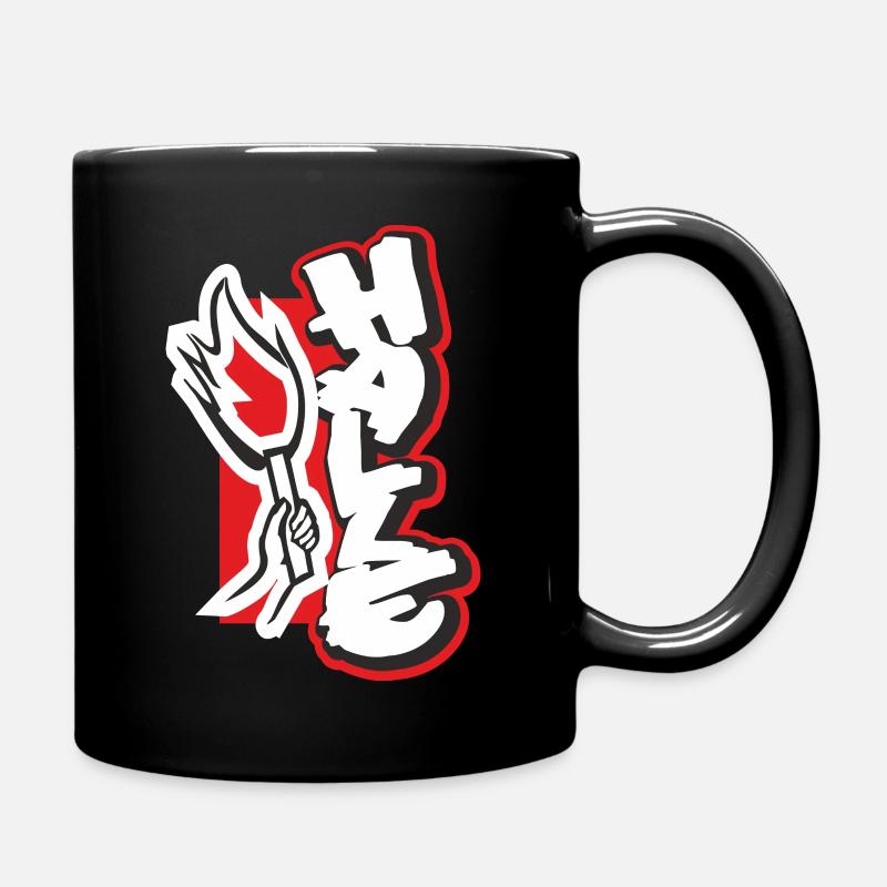 Halle Saale - Tasse einfarbig - Schwarz