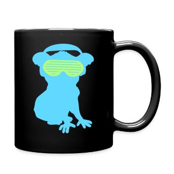 Cool DJ Koala Bear Koala Bear Silhouette Party Music - Full Colour Mug - black - Right