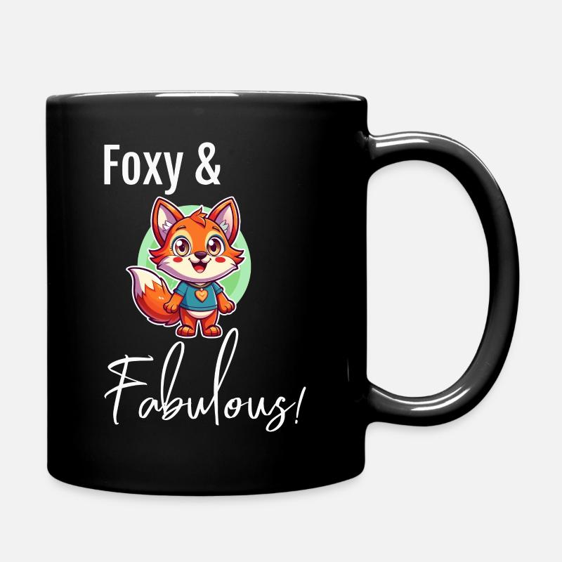 Foxy and fabulous! - Full Colour Mug - black