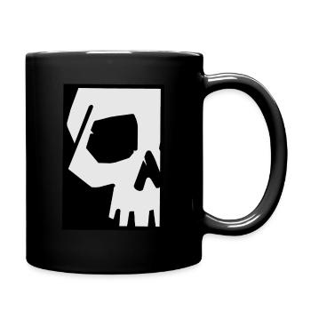 Totenkopf - Tasse einfarbig - Schwarz - Rechts