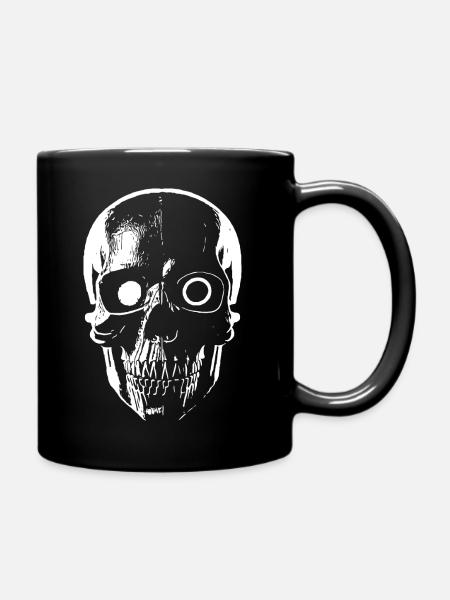 Sci-Fi Cyborg Skull - Tasse einfarbig - Schwarz