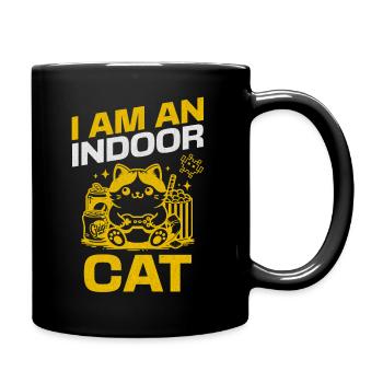 Je suis un chat d’intérieur - Chat Gamer Drôle - Mug uni - noir - Droite