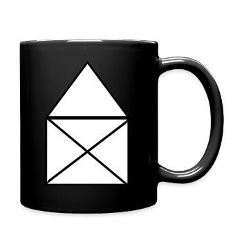 Haus vom Nikolaus - Tasse einfarbig - Schwarz - Rechts