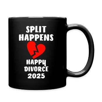 Divorce Sayings Divorced Separation 2025 - Full Colour Mug - black - Right