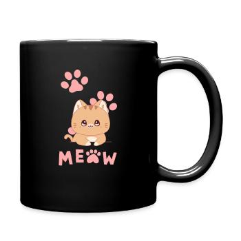 Cat Cute Smile - Mug uni - noir - Droite