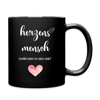A person of the heart - Full Colour Mug - black - Right
