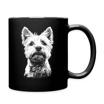 West Highland White Terrier Portrait Chien Chien - Mug uni - noir - Droite