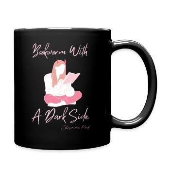 Bücherwurm (rosa) - Tasse einfarbig - Schwarz - Rechts