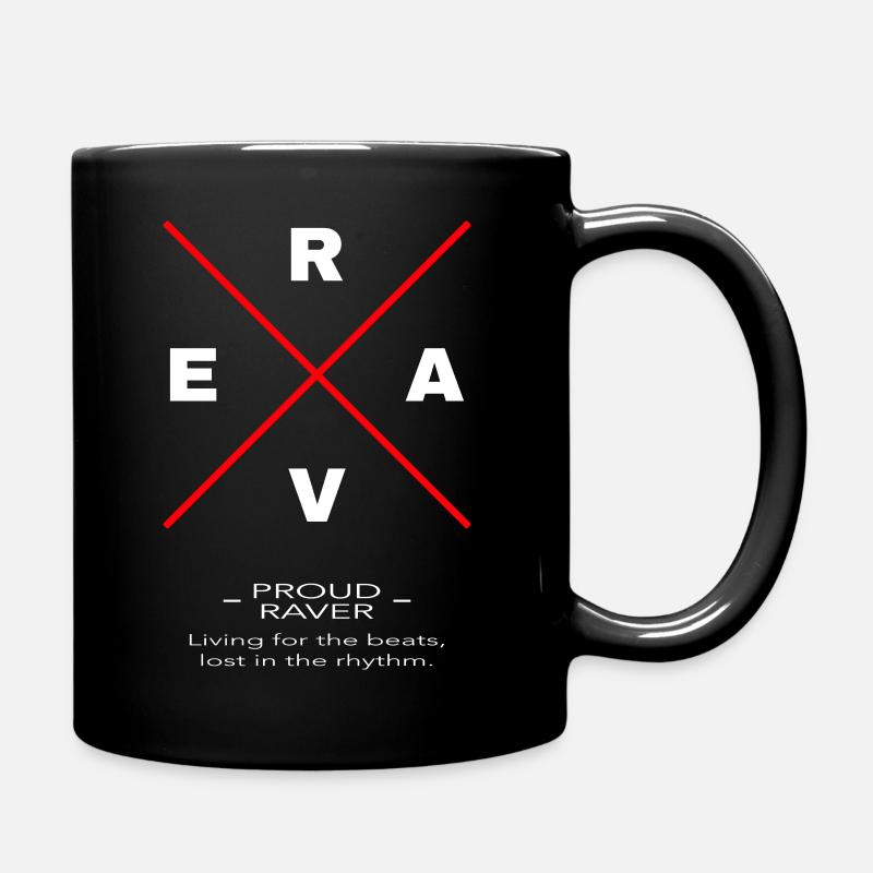 PROUD RAVER - Tasse einfarbig - Schwarz