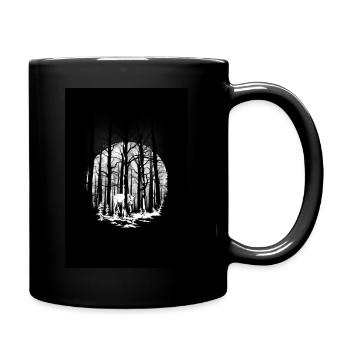 ✨🌲„Waldgeflüster“🌿🌙 - Tasse einfarbig - Schwarz - Rechts