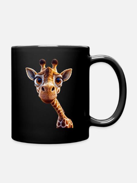 Giraffe crosses - Full Colour Mug - black