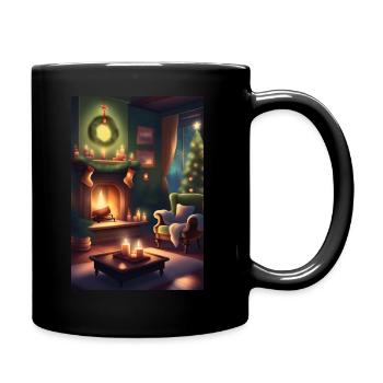 Green christmas home - Full Colour Mug - black - Right